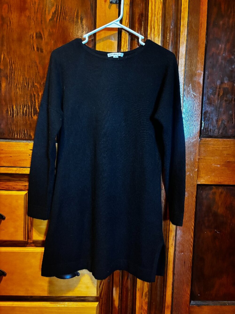 Isaac Mizrahi Live! Black 100% Cashmere Tunic Sweater Size Small